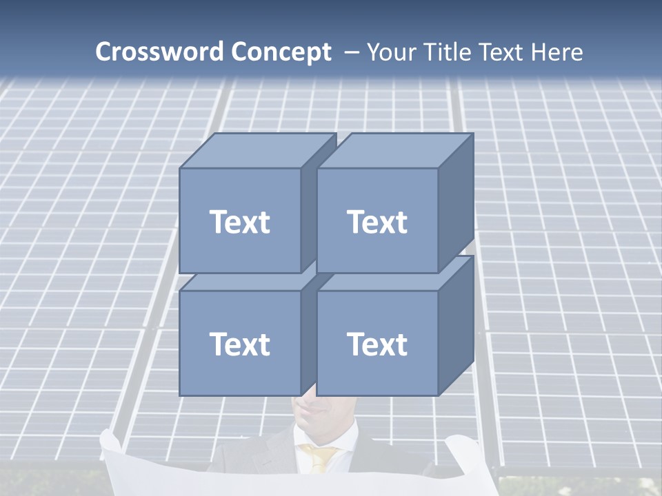 Blueprint Solar Power  PowerPoint Template