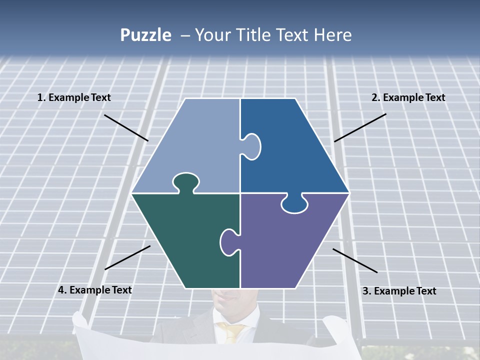 Blueprint Solar Power  PowerPoint Template