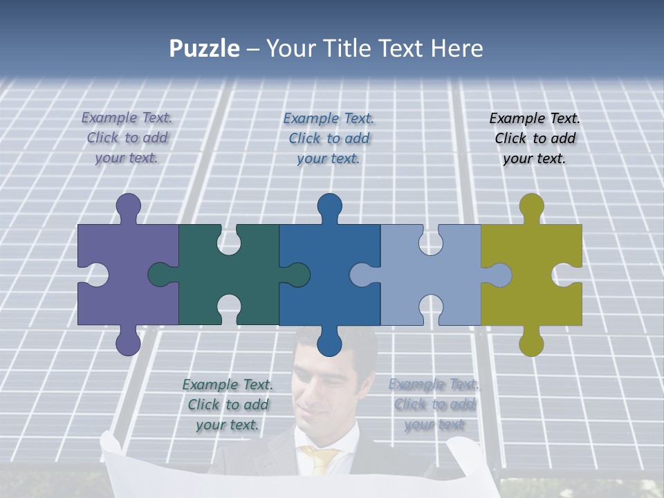 Blueprint Solar Power  PowerPoint Template
