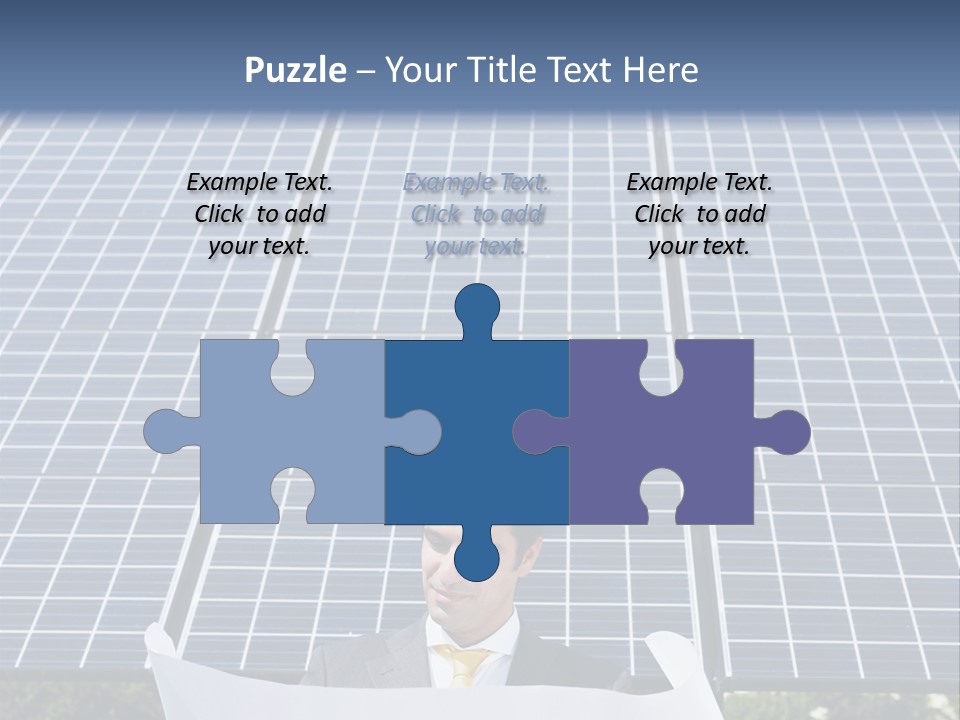 Blueprint Solar Power  PowerPoint Template