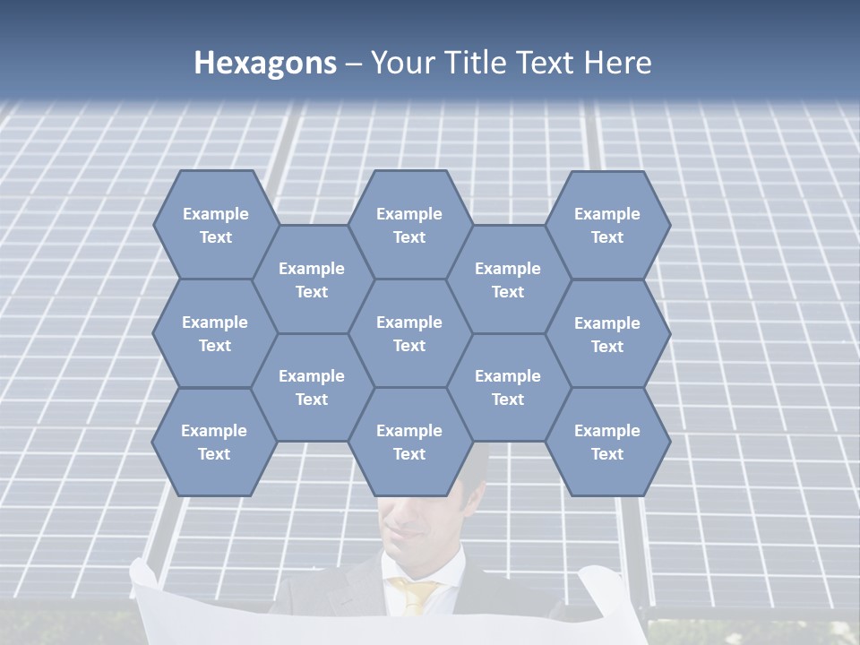 Blueprint Solar Power  PowerPoint Template