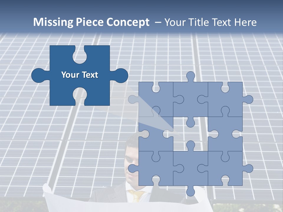 Blueprint Solar Power  PowerPoint Template