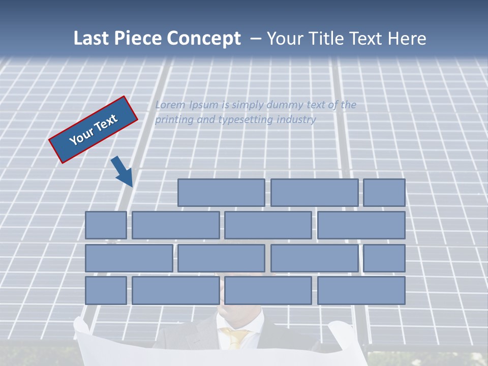 Blueprint Solar Power  PowerPoint Template