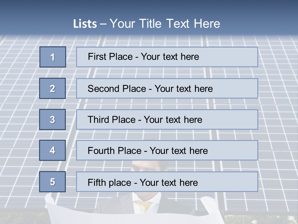 Blueprint Solar Power  PowerPoint Template