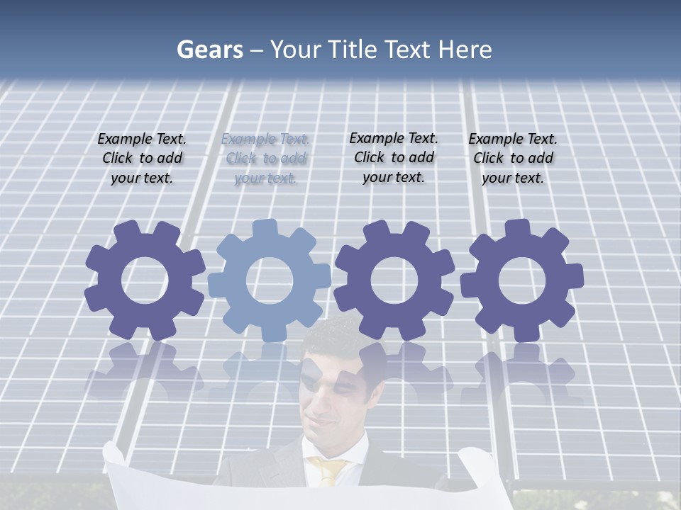 Blueprint Solar Power  PowerPoint Template