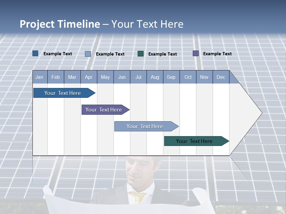 Blueprint Solar Power  PowerPoint Template