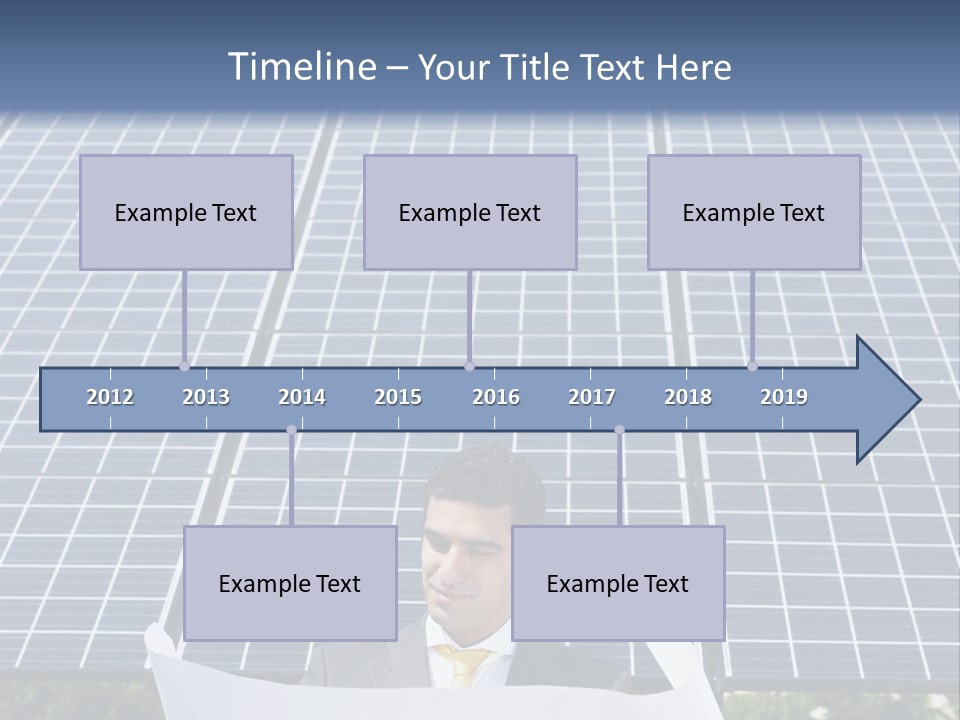 Blueprint Solar Power  PowerPoint Template