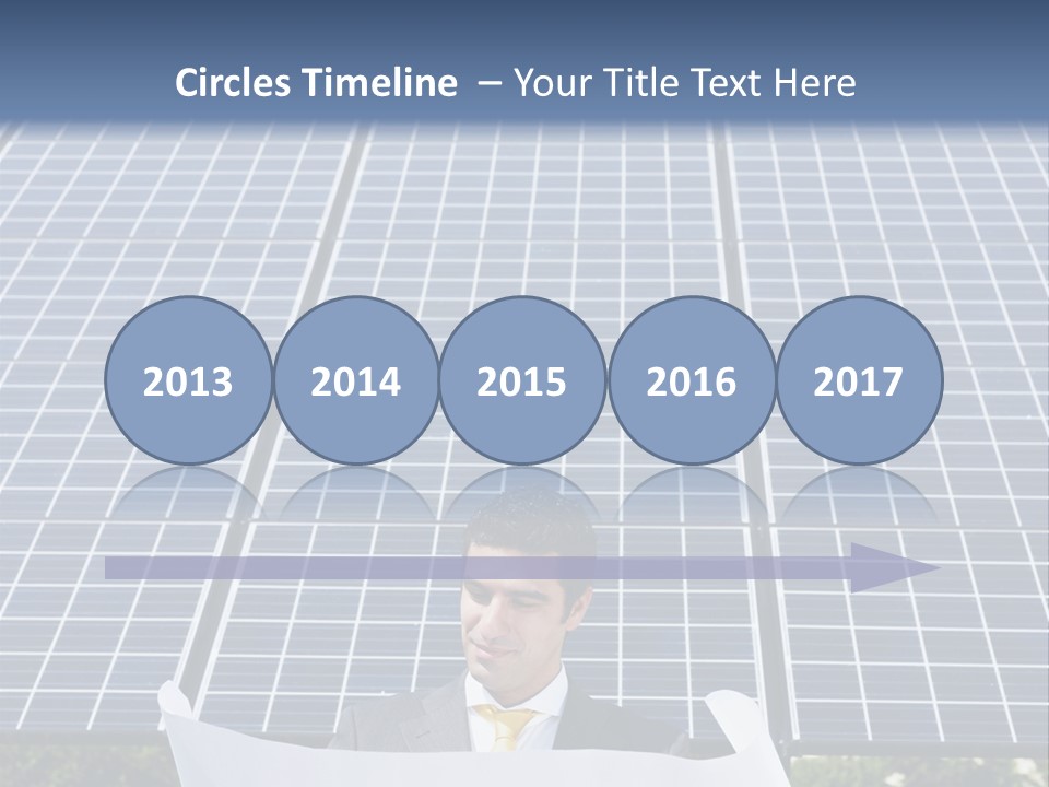 Blueprint Solar Power  PowerPoint Template