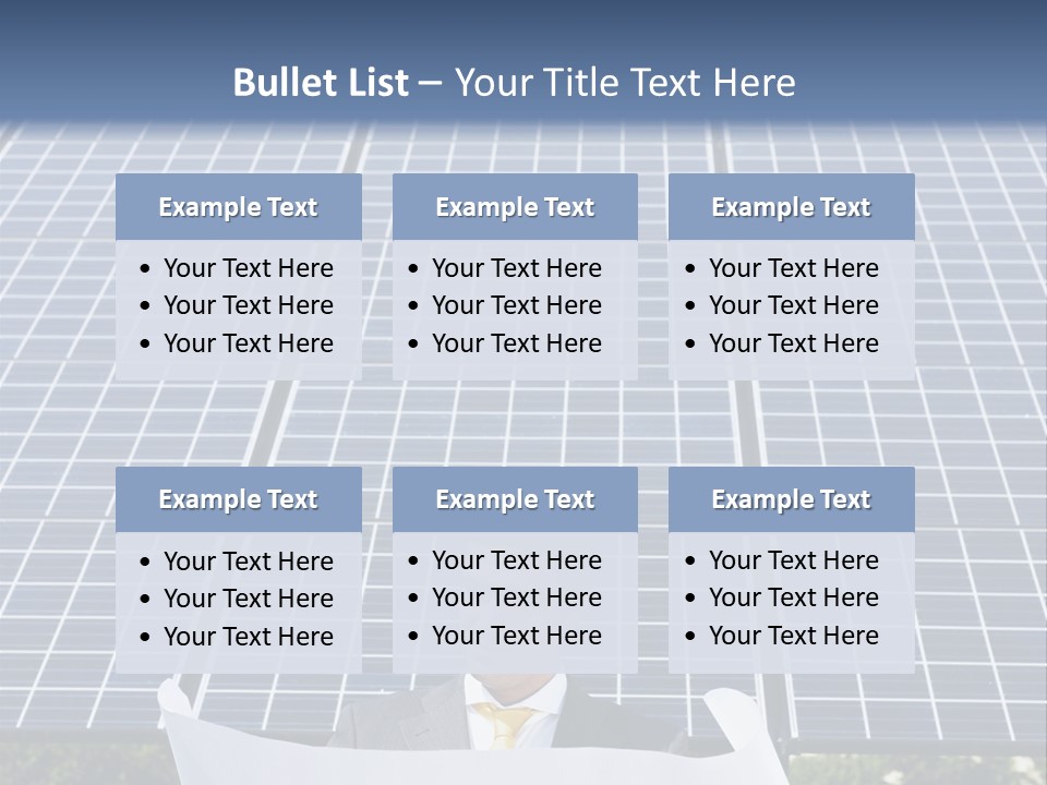 Blueprint Solar Power  PowerPoint Template