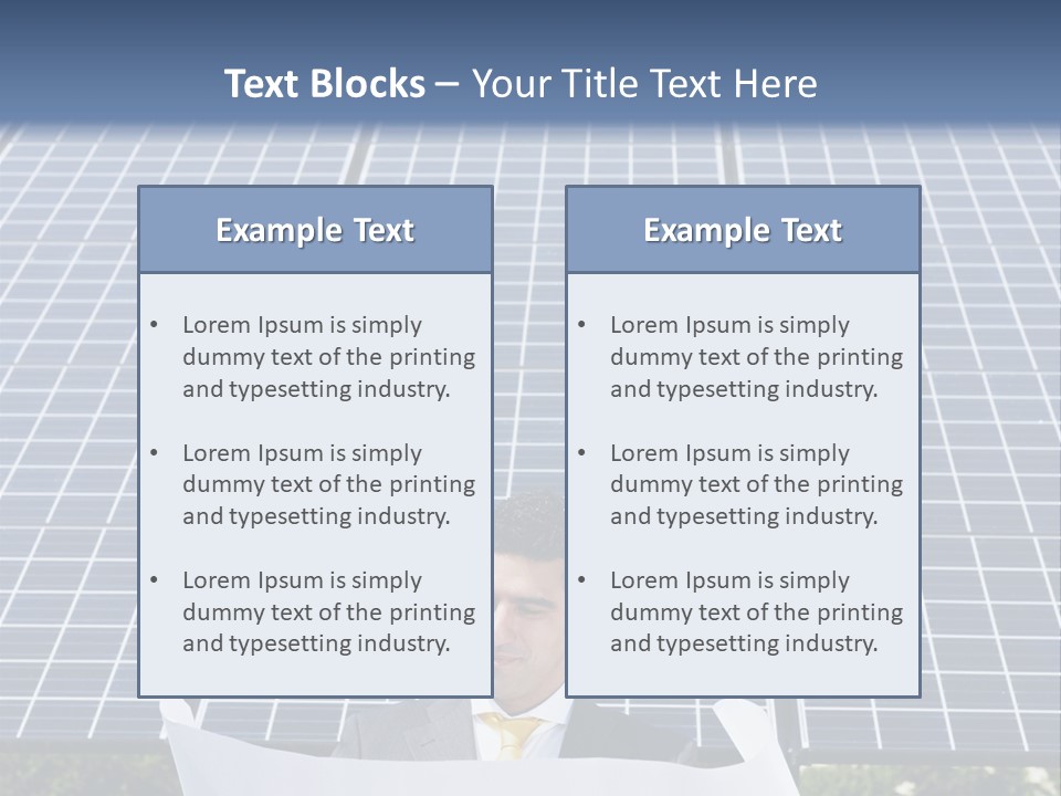 Blueprint Solar Power  PowerPoint Template