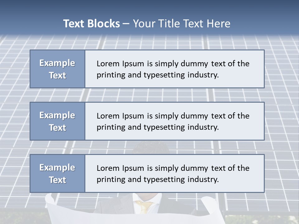 Blueprint Solar Power  PowerPoint Template