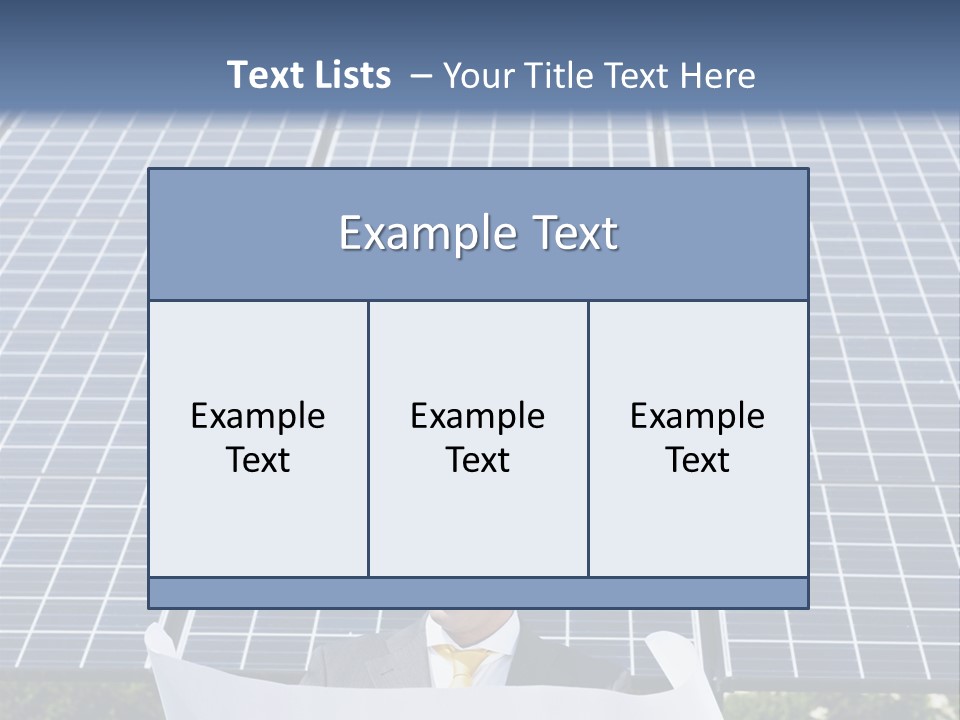 Blueprint Solar Power  PowerPoint Template