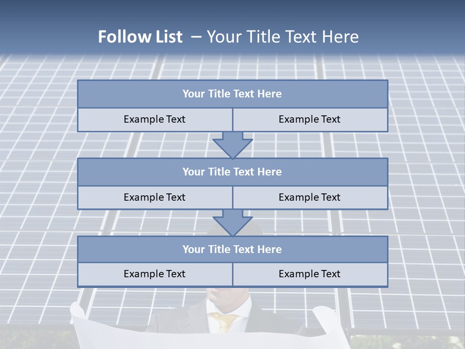 Blueprint Solar Power  PowerPoint Template
