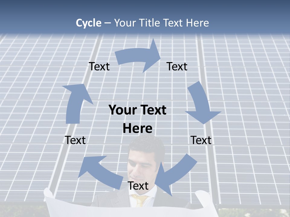 Blueprint Solar Power  PowerPoint Template