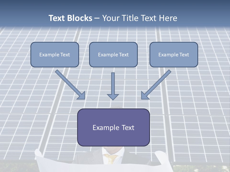 Blueprint Solar Power  PowerPoint Template
