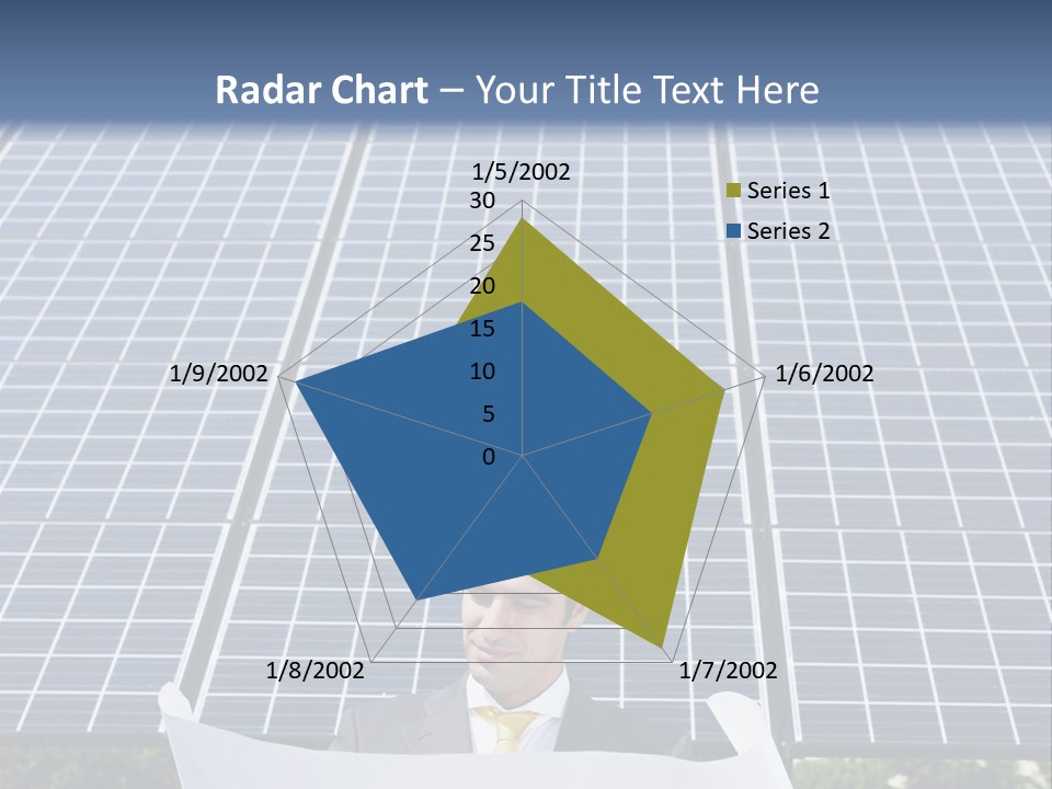 Blueprint Solar Power  PowerPoint Template