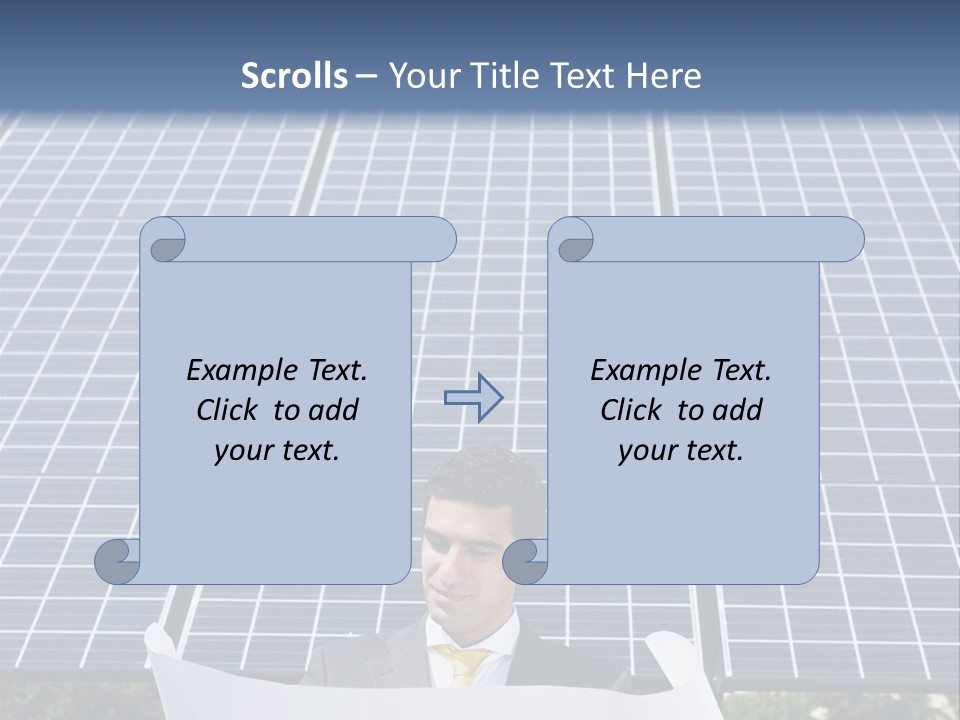 Blueprint Solar Power  PowerPoint Template