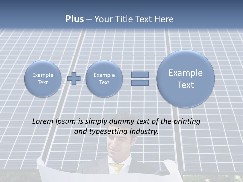 Blueprint Solar Power  PowerPoint Template