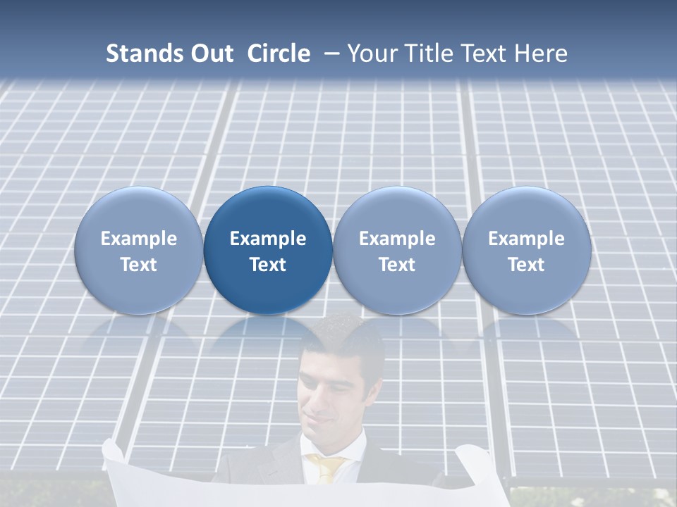 Blueprint Solar Power  PowerPoint Template