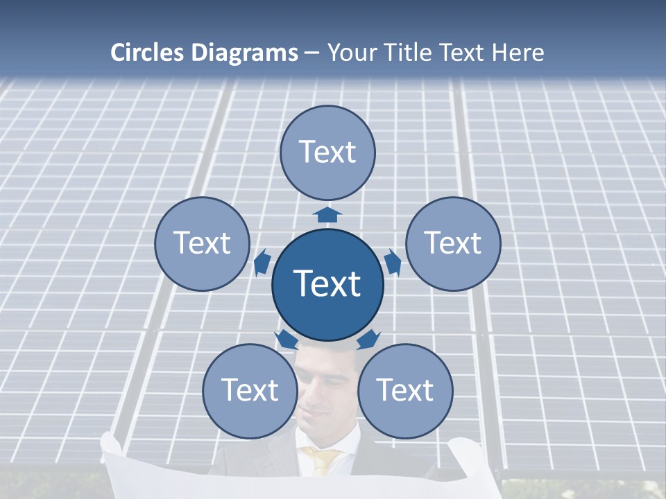 Blueprint Solar Power  PowerPoint Template