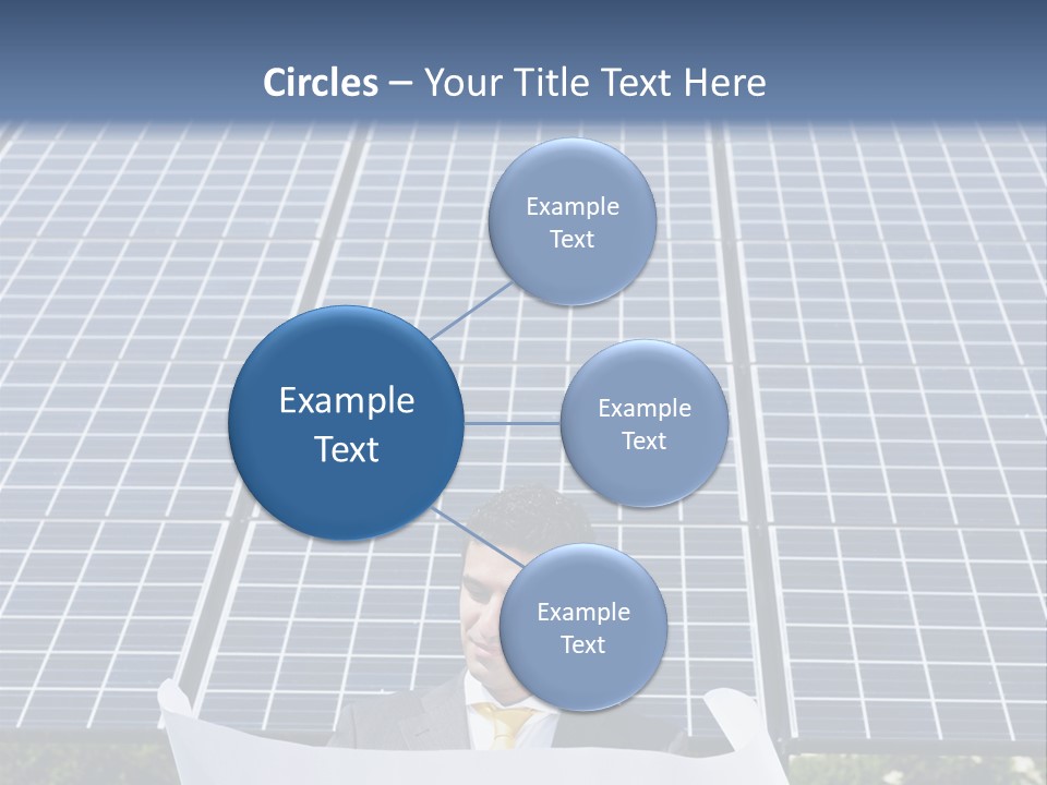 Blueprint Solar Power  PowerPoint Template