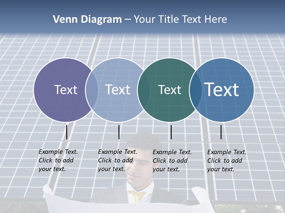 Blueprint Solar Power  PowerPoint Template