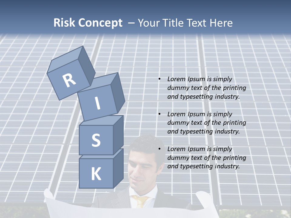 Blueprint Solar Power  PowerPoint Template
