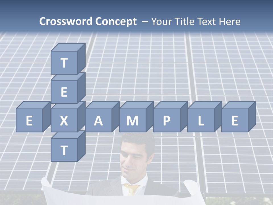Blueprint Solar Power  PowerPoint Template