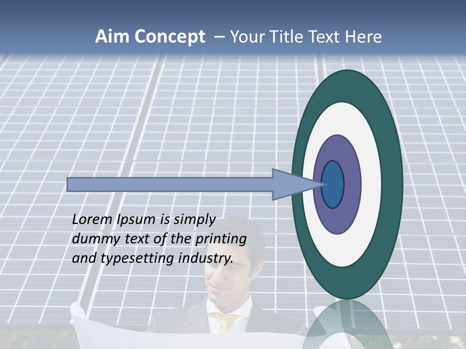 Blueprint Solar Power  PowerPoint Template