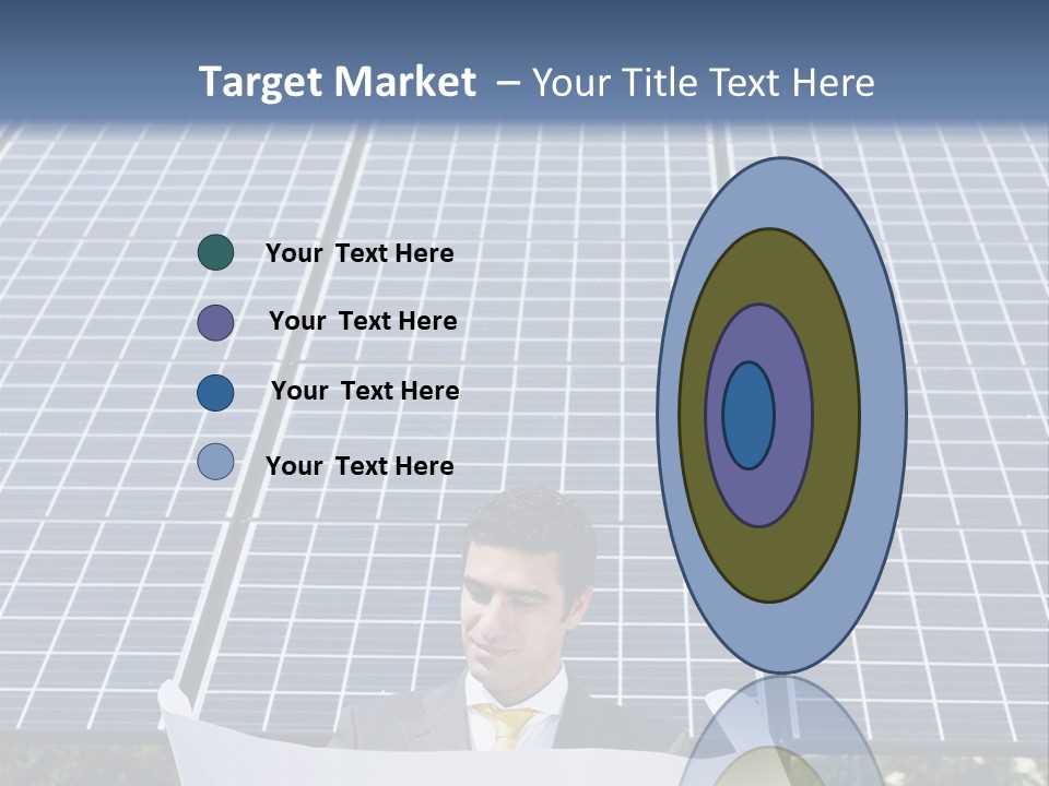 Blueprint Solar Power  PowerPoint Template