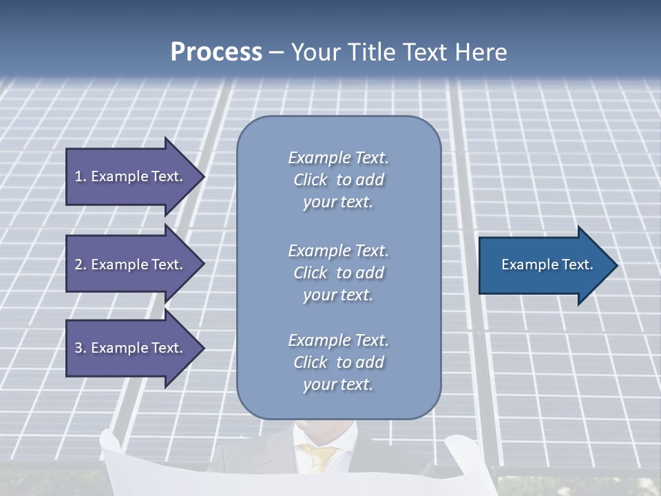 Blueprint Solar Power  PowerPoint Template