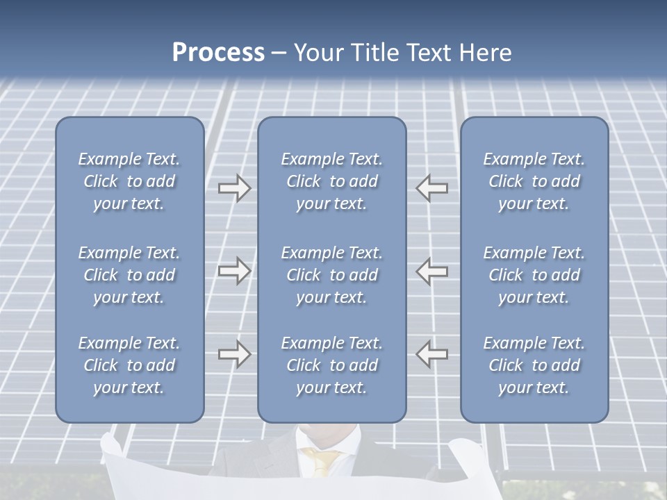 Blueprint Solar Power  PowerPoint Template