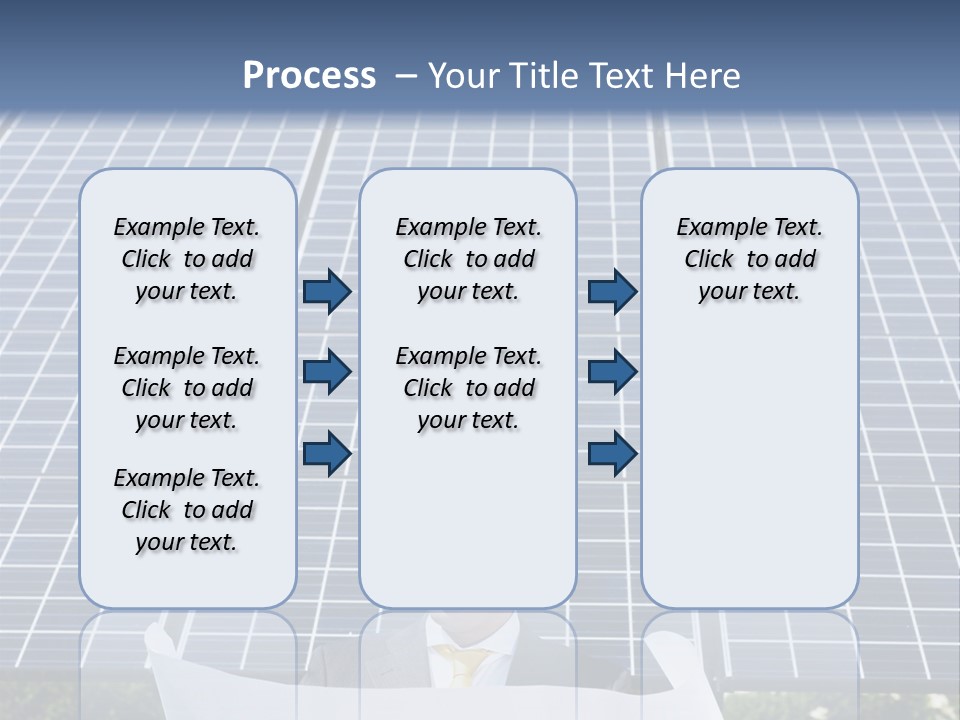 Blueprint Solar Power  PowerPoint Template