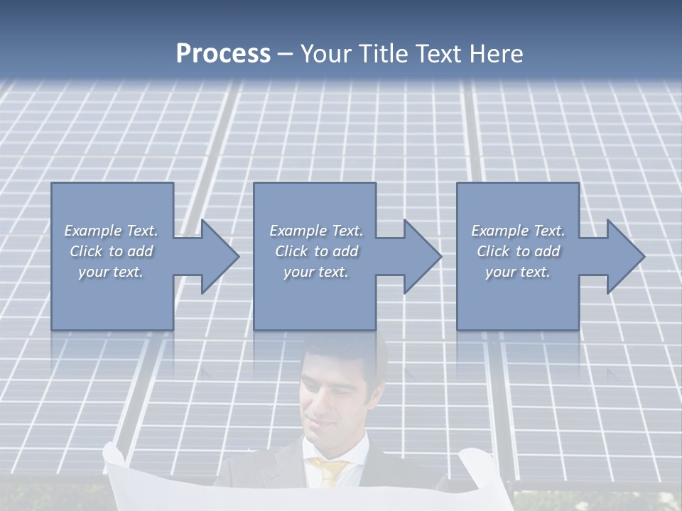 Blueprint Solar Power  PowerPoint Template