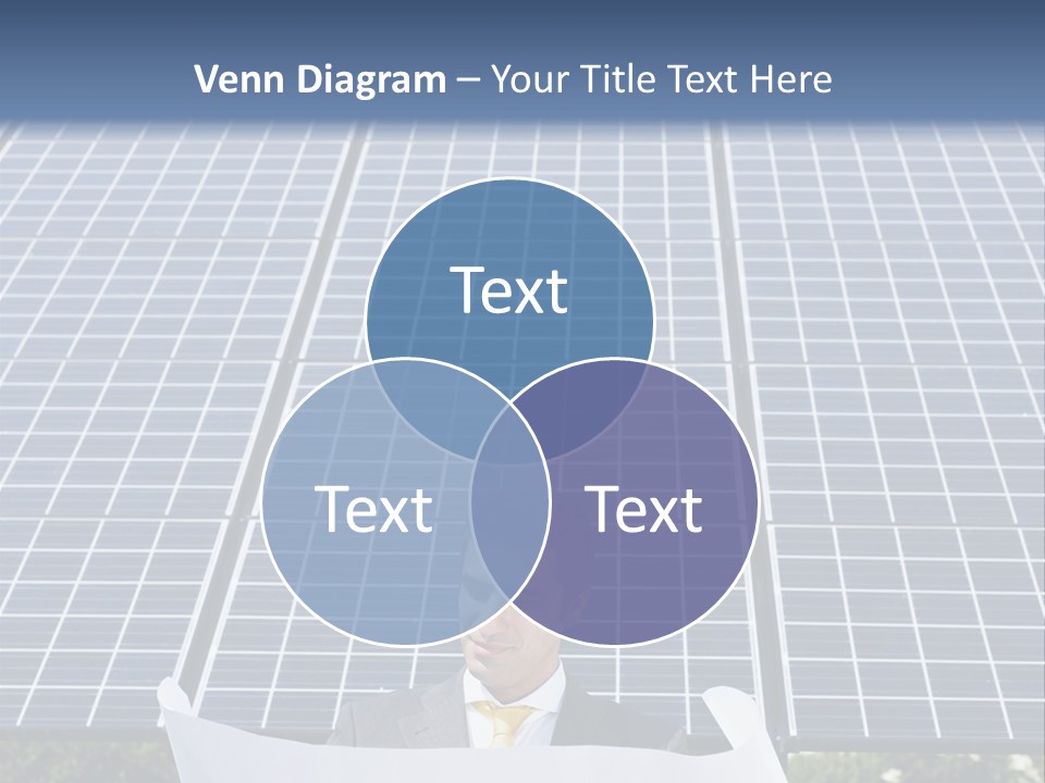 Blueprint Solar Power  PowerPoint Template
