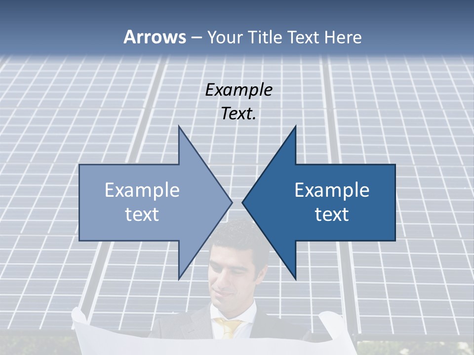 Blueprint Solar Power  PowerPoint Template