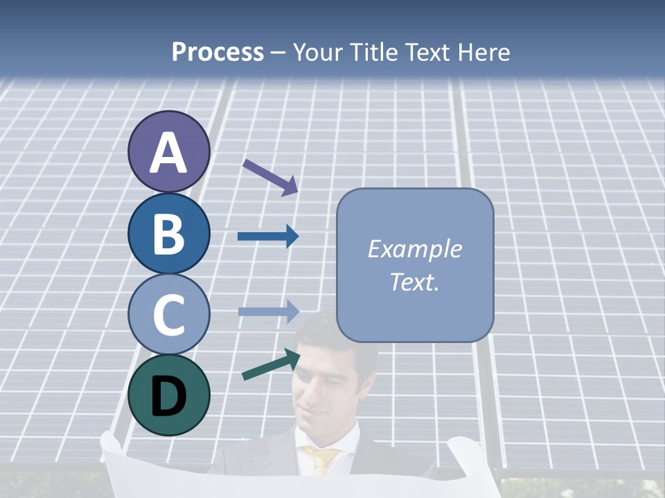Blueprint Solar Power  PowerPoint Template