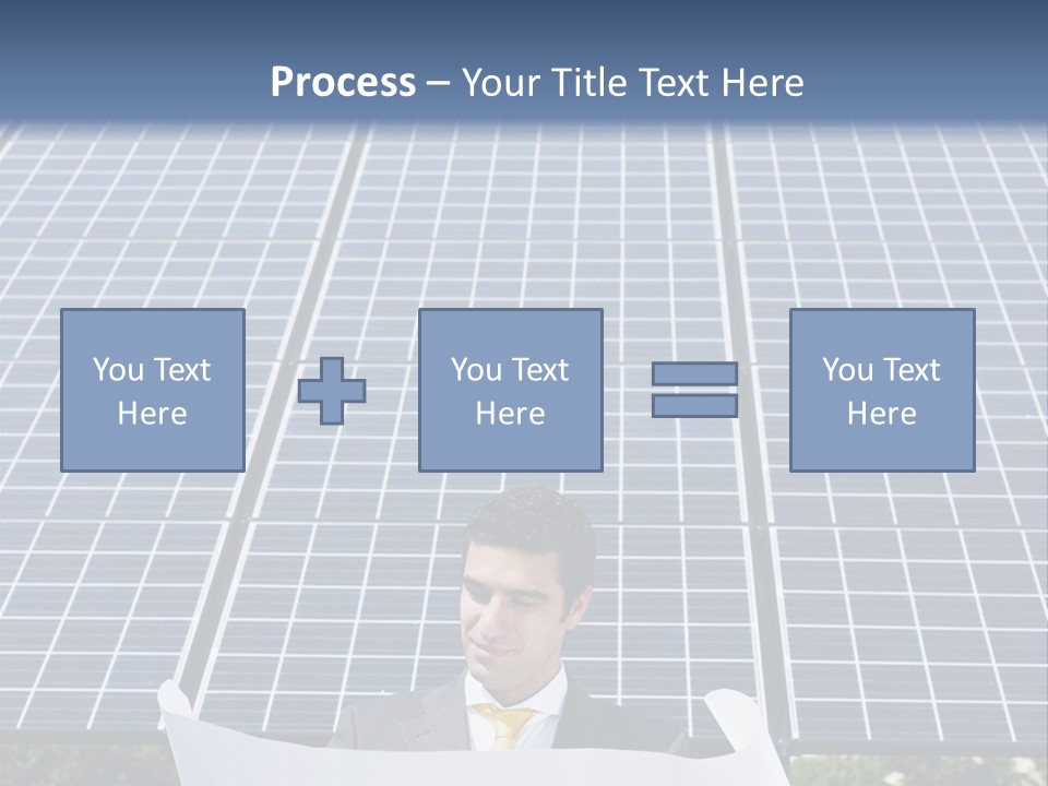 Blueprint Solar Power  PowerPoint Template