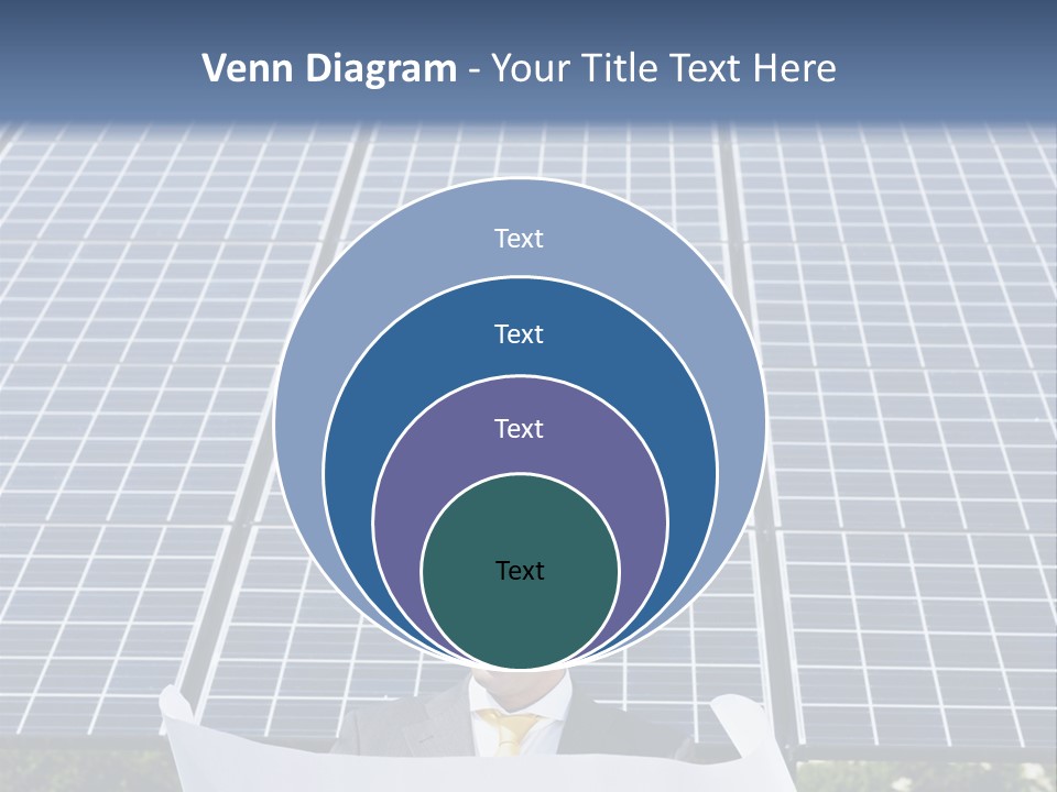 Blueprint Solar Power  PowerPoint Template