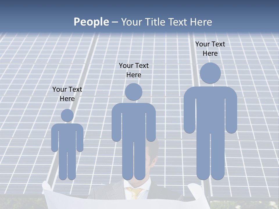 Blueprint Solar Power  PowerPoint Template
