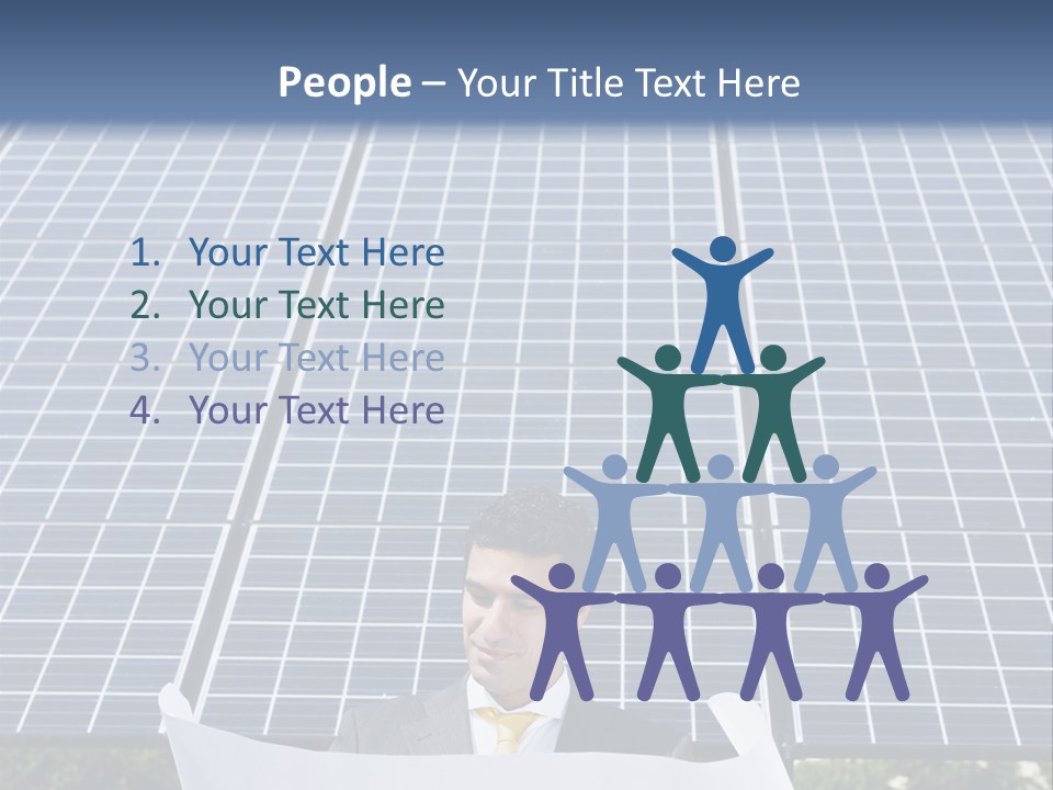 Blueprint Solar Power  PowerPoint Template