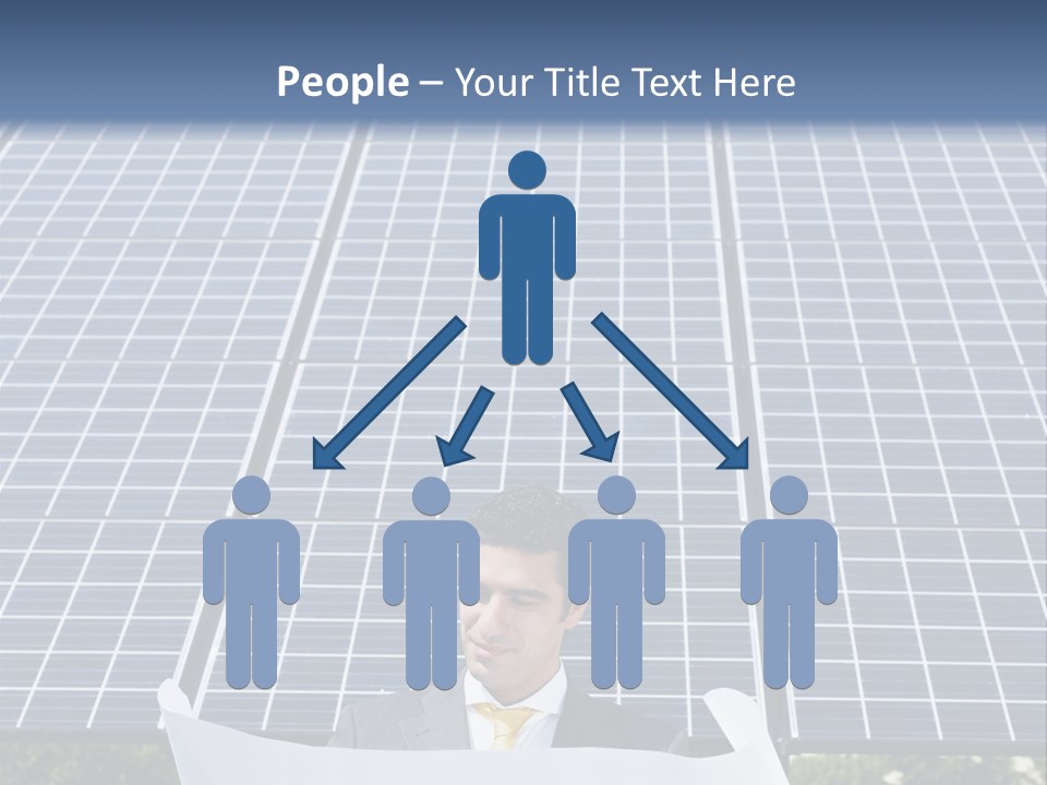 Blueprint Solar Power  PowerPoint Template