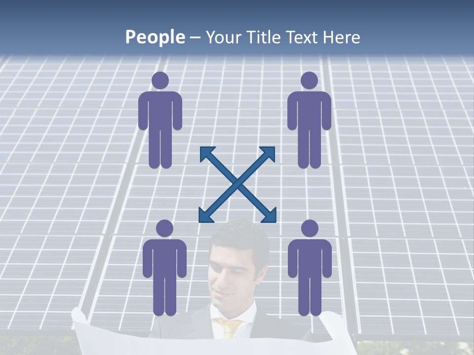 Blueprint Solar Power  PowerPoint Template