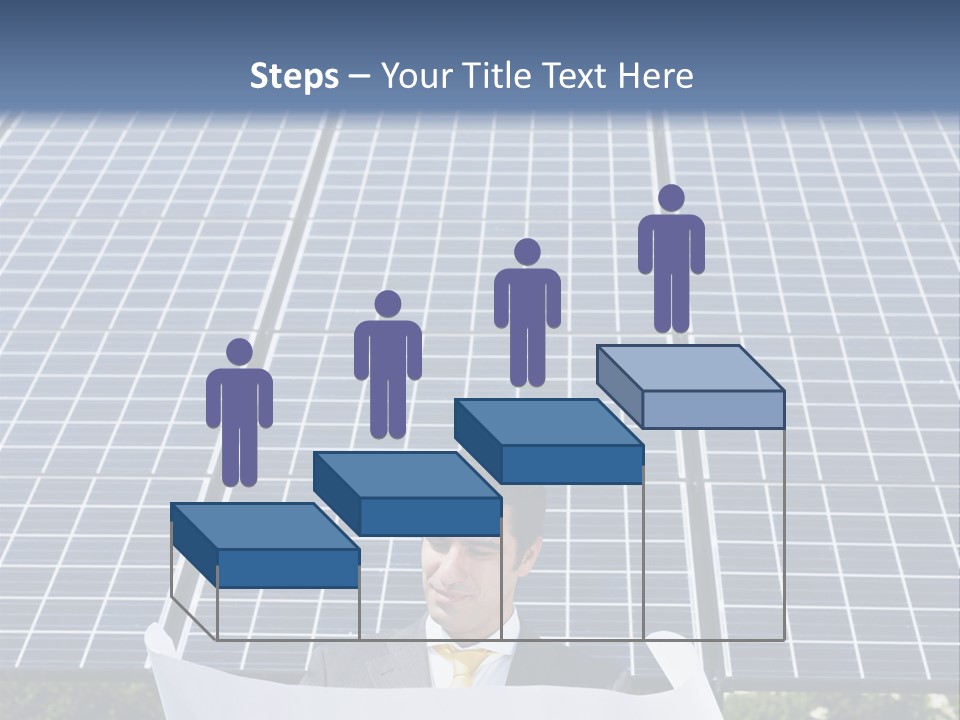 Blueprint Solar Power  PowerPoint Template