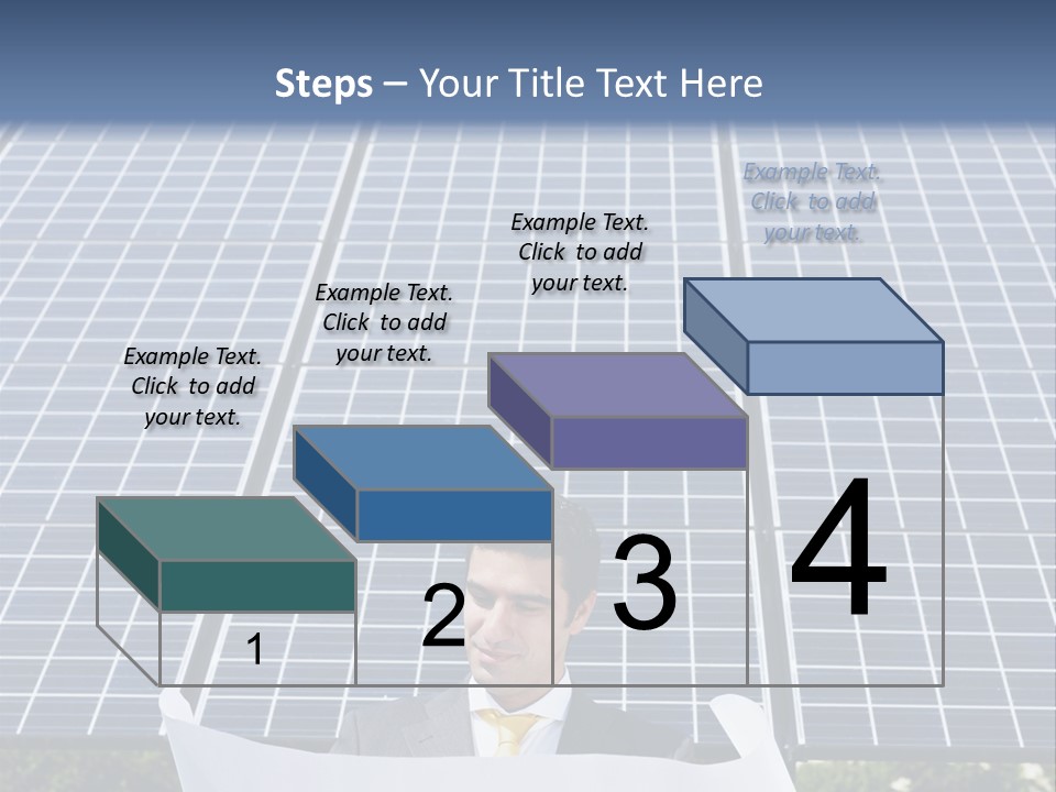 Blueprint Solar Power  PowerPoint Template