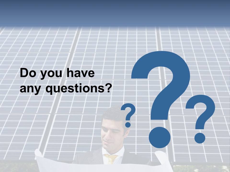 Blueprint Solar Power  PowerPoint Template