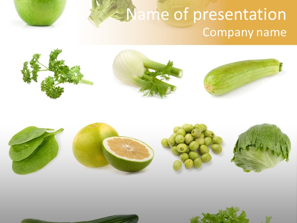 Green Juice Background PowerPoint Template