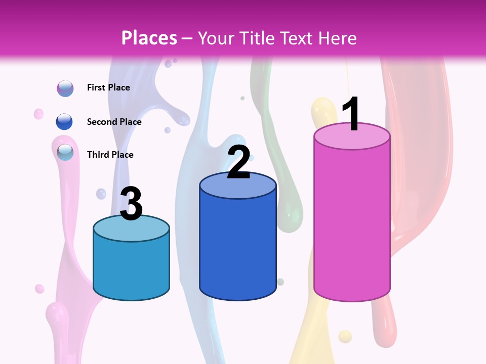 Magenta Colour Dip PowerPoint Template