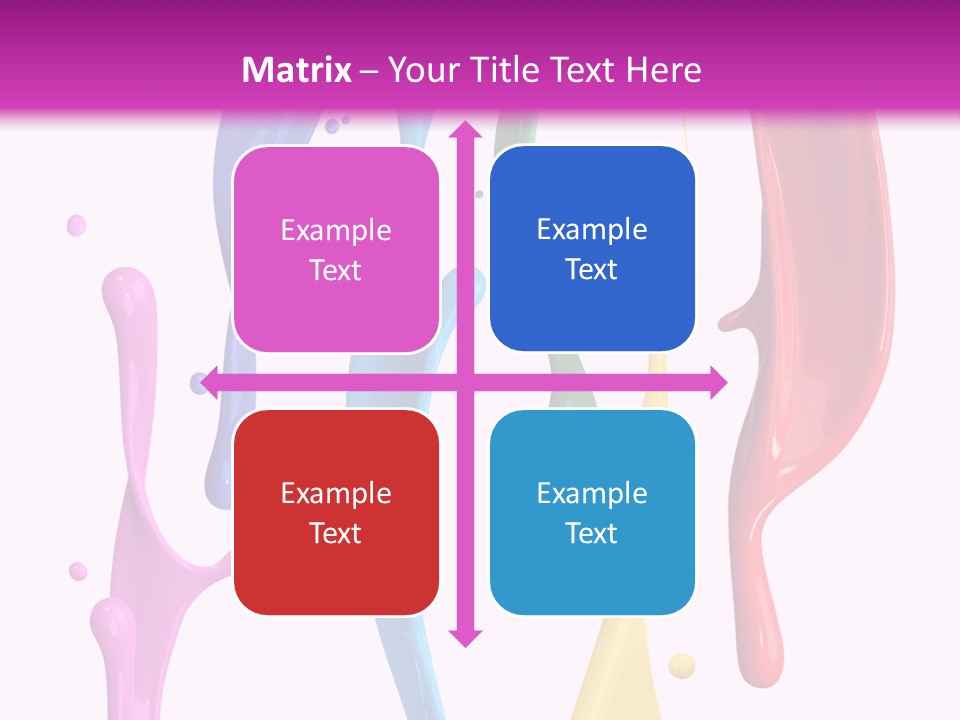 Magenta Colour Dip PowerPoint Template