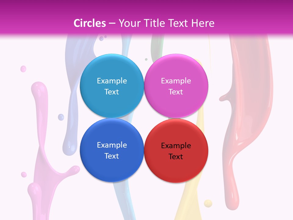 Magenta Colour Dip PowerPoint Template
